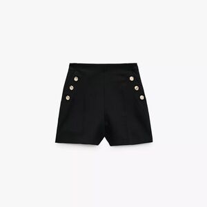 Zara Black High Waist Shorts Versatile Design